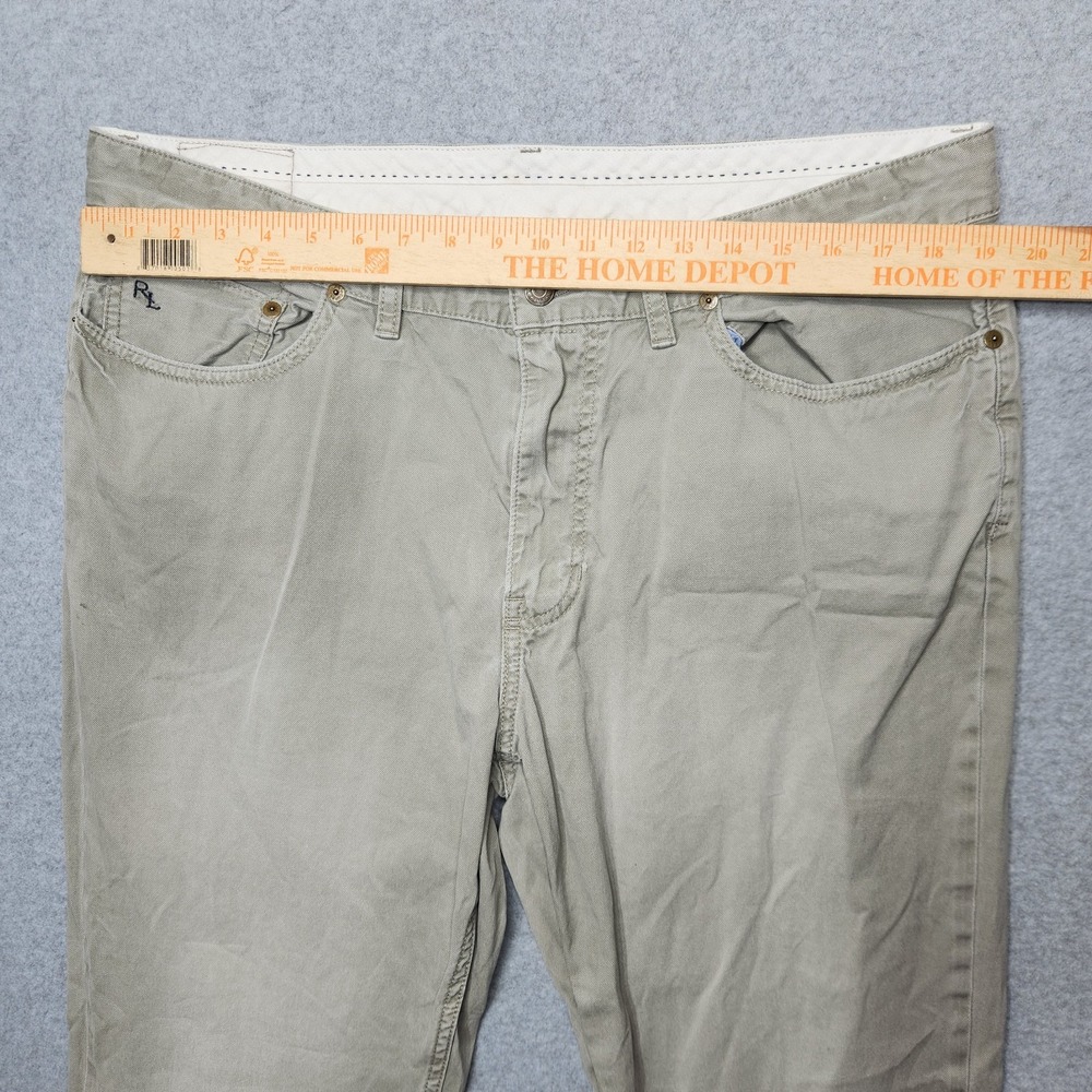 Polo Ralph Lauren Pants‎ 38x34 (Actual 38x32) Beige Chino Straight Canvas - Picture 10 of 13